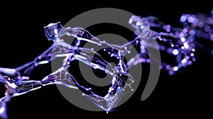 Abstract Neural Network Connection, Data Structure, AI Brain Concept