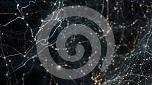 Abstract Neural Network Connection, Technology Background, Data Stream Concept