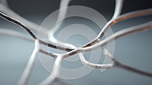 Abstract neural network connection visualizing artificial intelligence concept