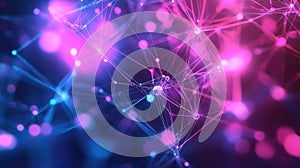 Abstract neural network connections creating digital data flow