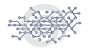 Abstract Neural Network, Data Connection & AI Brain, vector design Generative AI