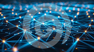 Abstract Neural Network: Data Connection Background, AI, Future Tech