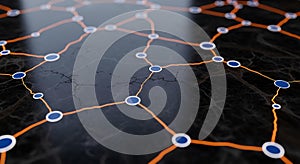 Abstract Neural Network and Data Connections on Cracked Surface