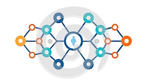 Abstract Neural Network Data Connections, vector design Generative AI