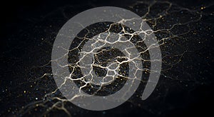 Abstract Neural Network. Glowing Digital Data Flow Background