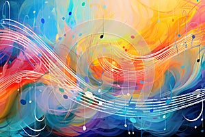 Abstract Neural Network Musical Notes Painting