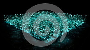 Abstract Neural Network Visualization, Artificial Intelligence Concept