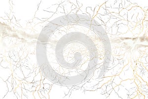 Abstract Neural Network Visualization. Conceptual Representation Of Brain Connectivity And Data Flow Isolated On