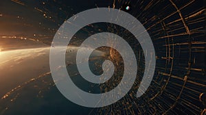 Abstract Neural Network Visualization with Glowing Data Streams