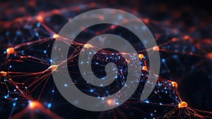 Abstract Neural Network A Visualization of Interconnected Data and Information Flow