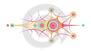 Abstract Neural Network Web Data Connections Icon, AI Technology, vector design Generative AI