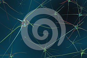 Abstract neuron cells anatomy brain Interconnected human concept. Artificial neural network technology science medicine .