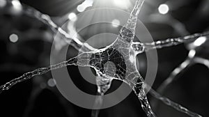 Abstract neuron network representing brain activity and science communication