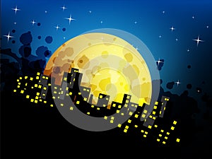 Abstract Night city background
