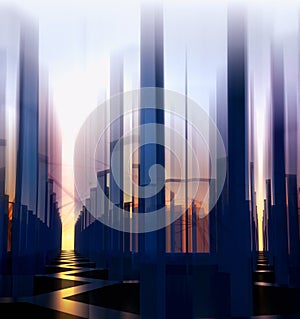 Abstract night city background
