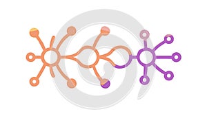 Abstract Node Network for Data Connectivity Icon, vector design Generative AI