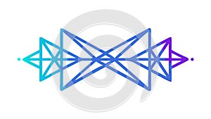 Abstract Node Network, Data Flow Connectivity. vector design Generative AI