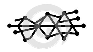 Abstract Node Network Grid Design, vector design Generative AI