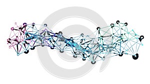 Abstract Node Network: Interconnected Structure, vector design Generative AI