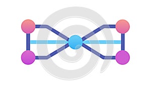 Abstract Nodes Connection Icon Vector, vector design Generative AI