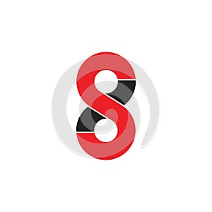 Abstract number s8 infinity line logo vector