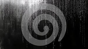 Abstract Numbers Matrix Background, Binary Code, Coding and Programming Hacker Concept, Minimalist Vector Illustration with Copy