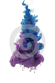 Abstract object of paint splash. Color cloud of ink in water