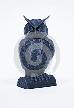 Abstract object printed by 3d printer isolated on white background.