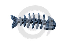 Abstract object printed by 3d printer on white background.