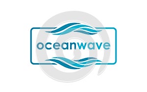 Abstract ocean wave logo design inspiration