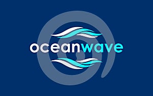 Abstract ocean wave logo design inspiration