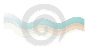 Abstract Ocean Waves Layered Background, vector design Generative AI