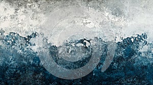 Abstract Oceanic Texture with Waves and Clouds in Blue and Grey