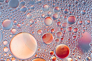 Abstract oil bubbles colored background