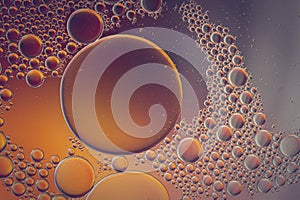 Abstract oil bubbles coloured background
