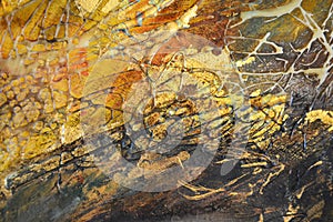 Abstract oil gold painting background