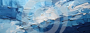 Abstract oil paint texture background, pattern of blue brush strokes
