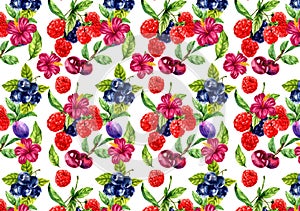 Abstract oil painted floral pattern