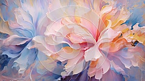 Abstract oil painting flowers background