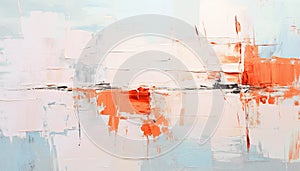 Abstract oil painting, sky blue, orange color brush strokes background, wallpaper, paint texture,art