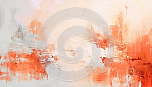 Abstract oil painting, sky blue, orange color brush strokes background, wallpaper, paint texture,art