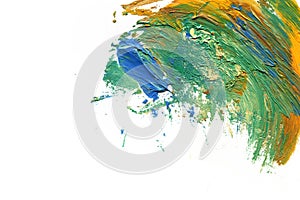 Abstract oil stroke design on paper in high resolution