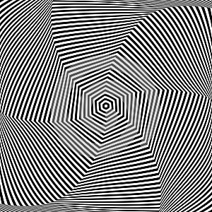 Abstract op art design. Illusion of rotation movement