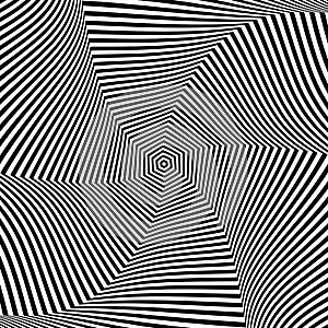 Abstract op art design. Illusion of rotation movement