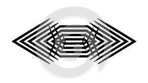 Abstract Optical Illusion Geometric Pattern for Art, vector design Generative AI