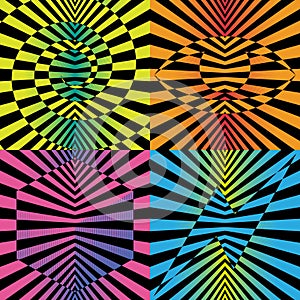 Abstract optical illusions.