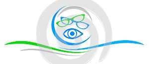 Abstract optician service pictograms. For use as a logo in craft and business.