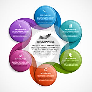 Abstract options infographics template. Can be used for business presentations, information banner, visualization idea, timeline