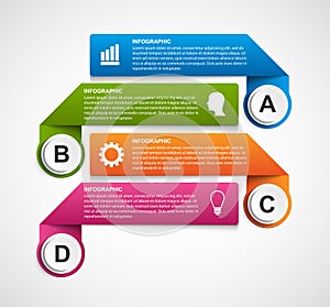 Abstract options infographics template. Design elements.