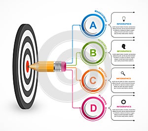 Abstract options infographics template. Infographics for business presentations or information banner.